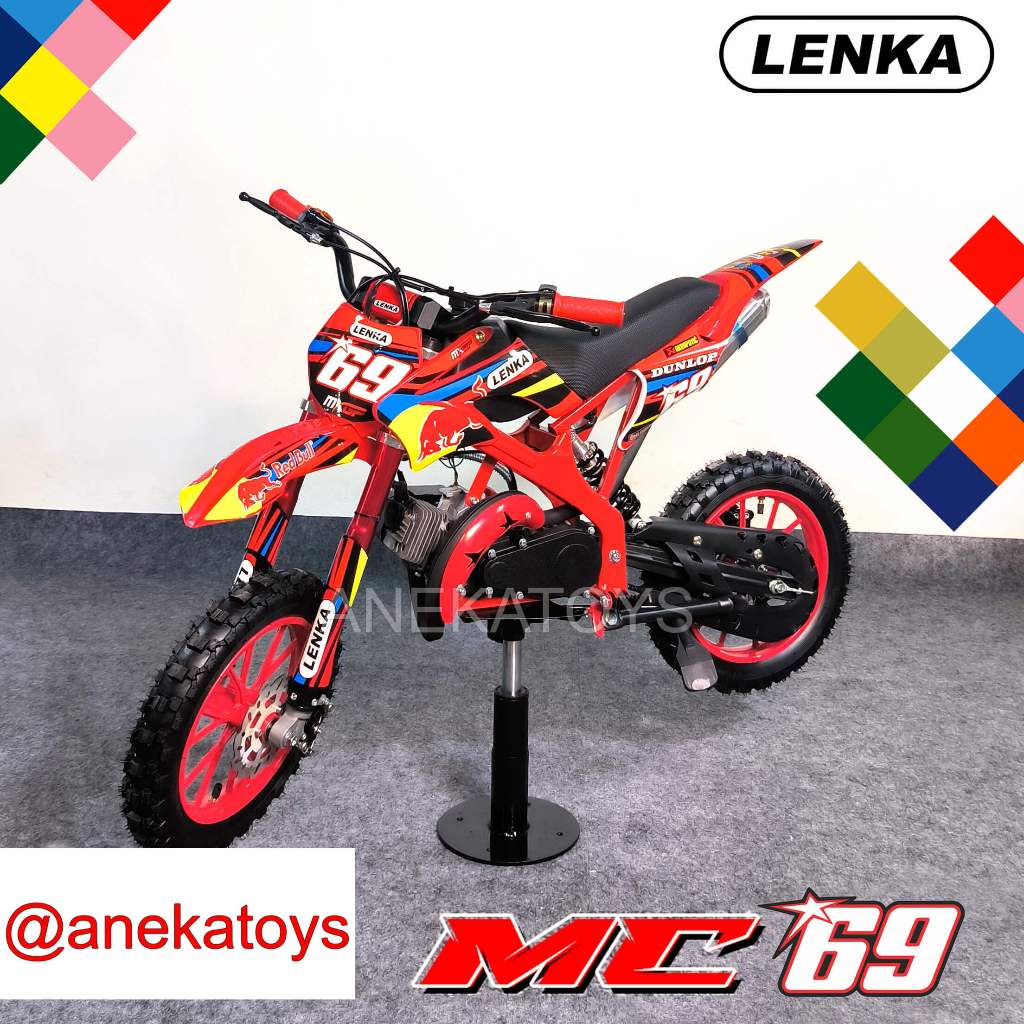 Jual Motor Bensin Lenka MC69 Mini Trail Anak Mesin Rumput Tarik 50cc ...