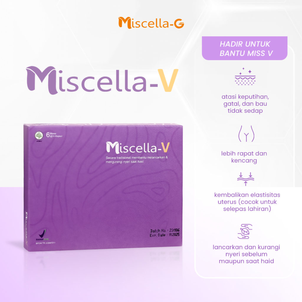 Jual MISCELLA-V Kapsul lancar Haid Nyeri Kewanitaan Obat Keputihan ...
