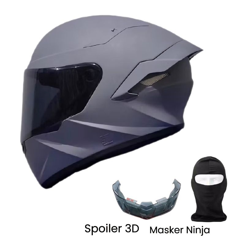 Jual Helm Sepeda Motor Full Face KBR TT Course Paket Ganteng Kaca Visor