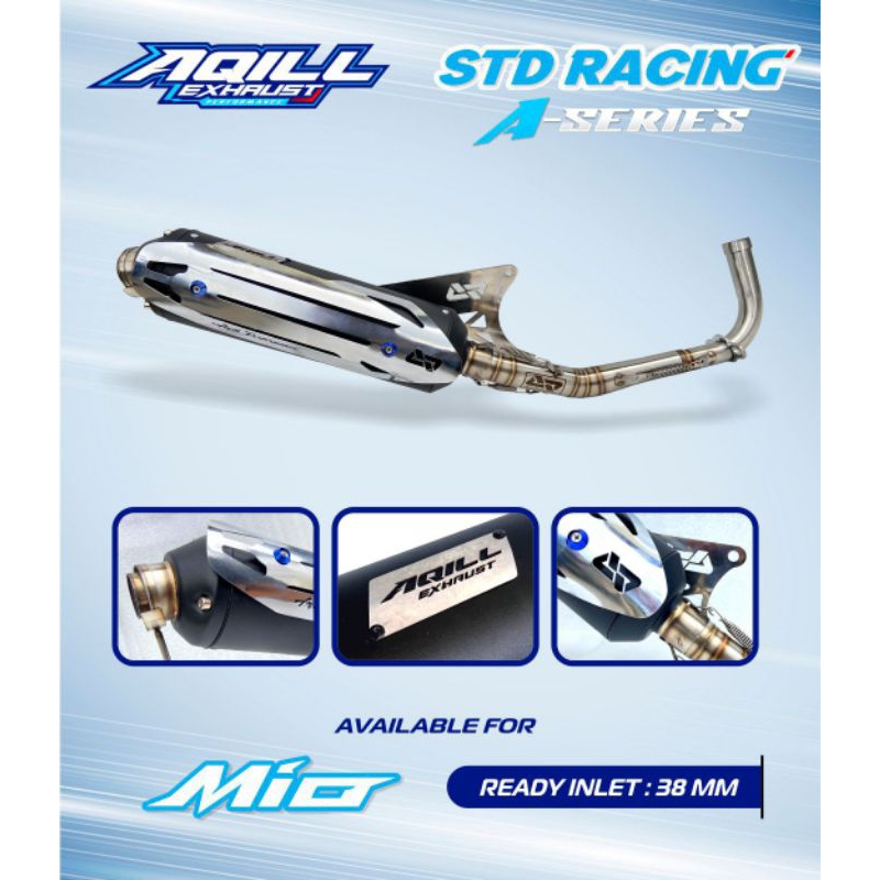 Jual Knalpot Standar Racing aqill exhaust Mio Sporty Mio Soul Mio Smile ...