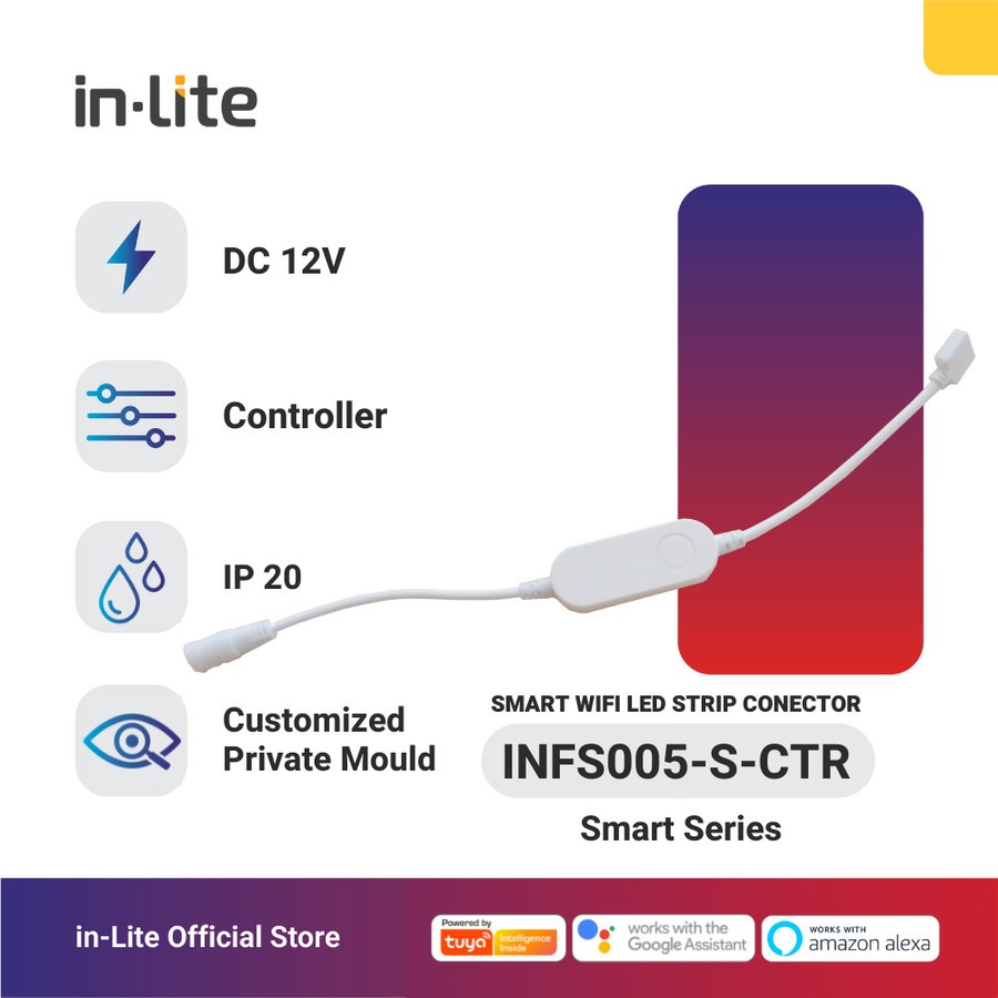 Jual In-Lite Smart INFS005-S-CTR Wifi Connector LED Strip Konektor ...