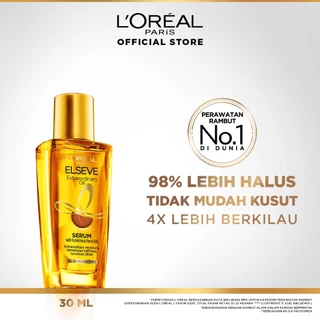 L'Oreal Paris Elseve Extraordinary Oil Gold Hair Treatment Serum 30ml - Rambut Halus Berkilau dalam Satu Pemakaian - dari Bunga Istimewa Omega 3 - Perawatan Rambut Vitamin Rambut 30ml Hair oil