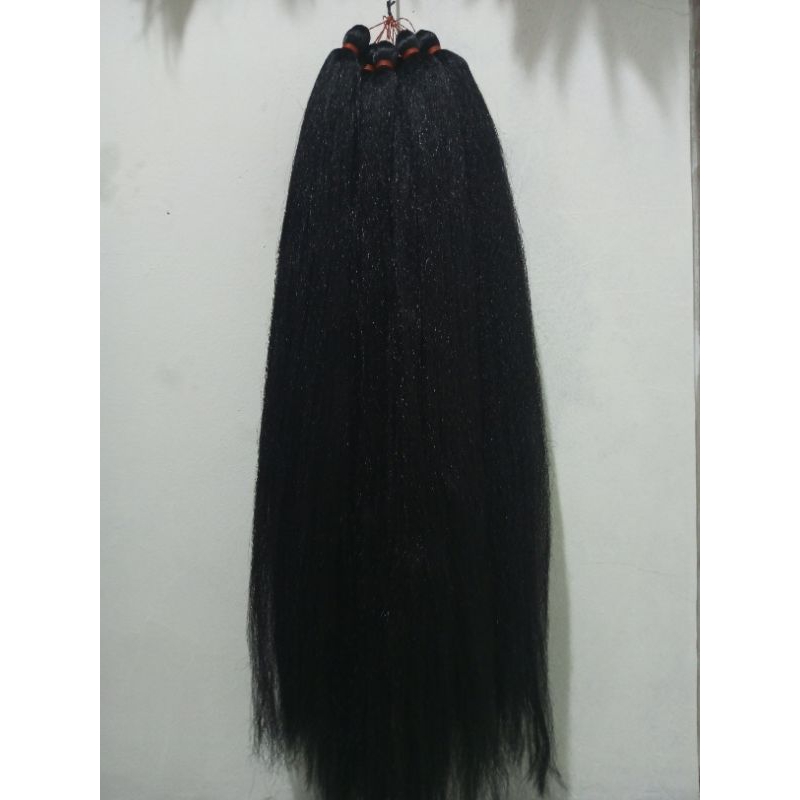 Jual Rambut Sambung Cemara Polosan Panjang 80 cm Berkualitas Dan Halus ...