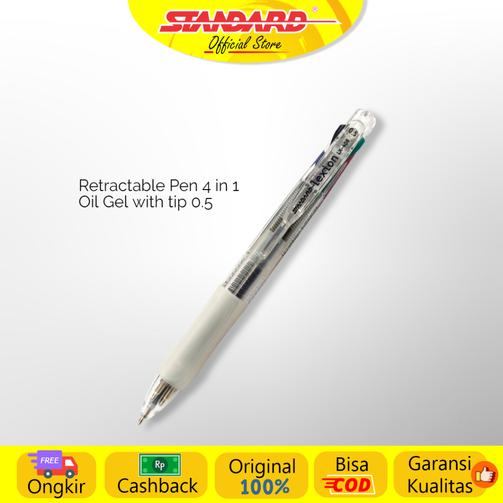 Pulpen Lexion 0.5 LX-408   4 IN 1  ( Alat Tulis / Pen / Ballpoint / Pena )