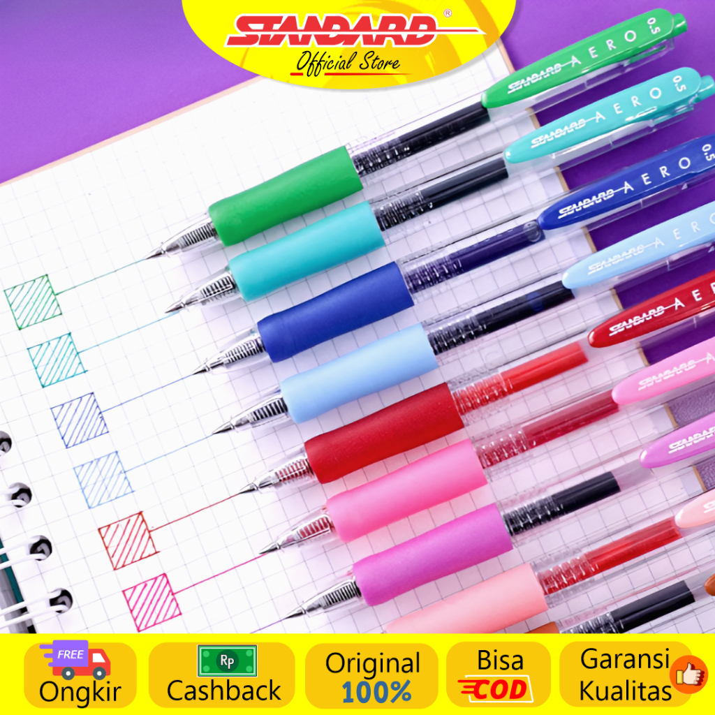 Jual Standard - Pulpen Aero 0.5 Gel ( Alat Tulis / Pen / Ballpoint ...