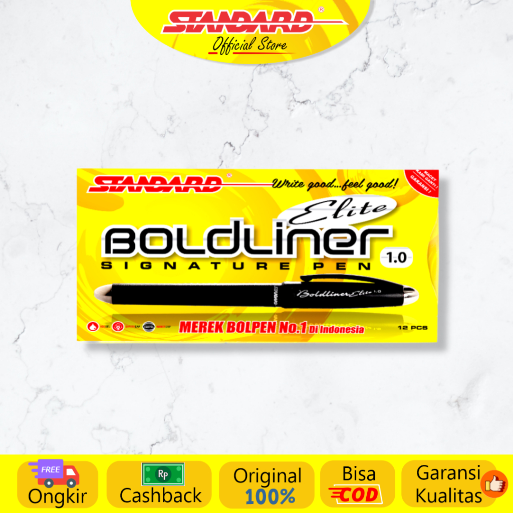 Standard - Pulpen Boldliner Elite 1.0  ( Alat Tulis / Pen / Ballpoint / Pena ) (5)