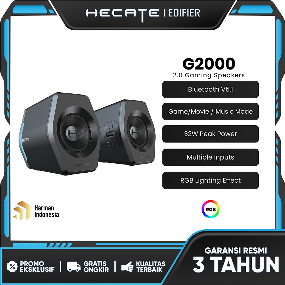 Edifier Hecate G2000 2.0 Altoparlanti Multimedia – Colore Rosa – Design Compatto Per PC, Gaming E Musica