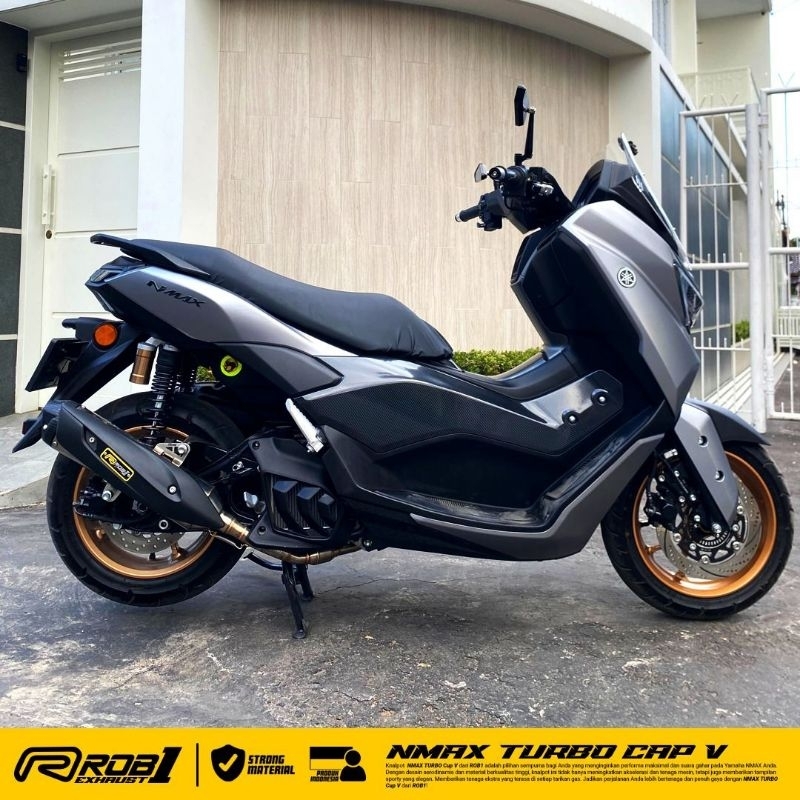 Jual Knalpot ROB1 Standar Racing Cap Cup V Megabomb New NMAX Turbo Tech ...