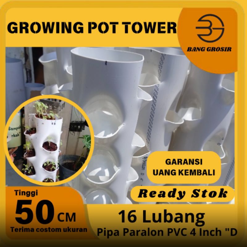 Jual Growing Pot Tower, pot tanaman pot sayuran, pot murah, pot estetik ...