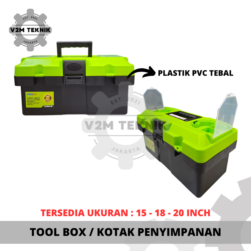 Jual Tool Box Besar 15 Inch 18 Inch 20 Inch PVC PLASTIK / Kotak ...