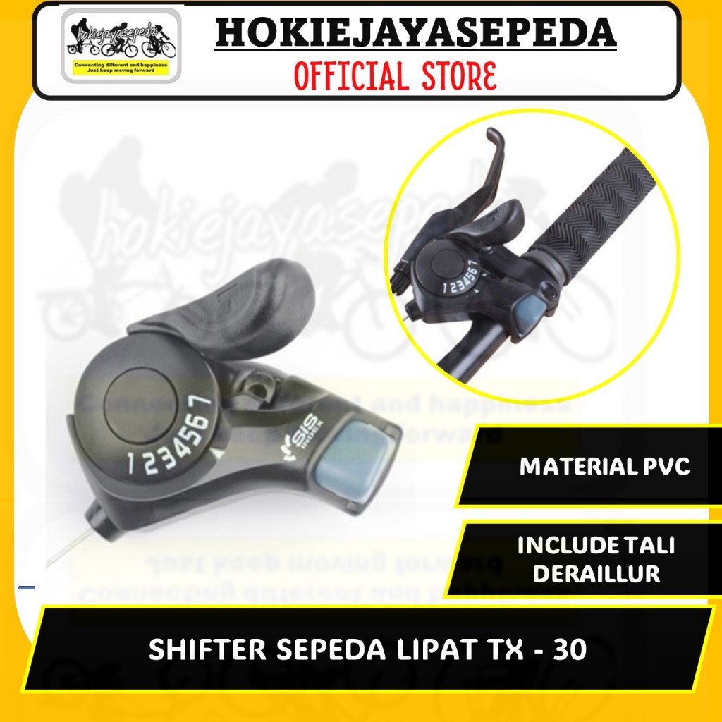 Jual Shifter operan sepeda lipat 7 speed model TX 30 include inner ...