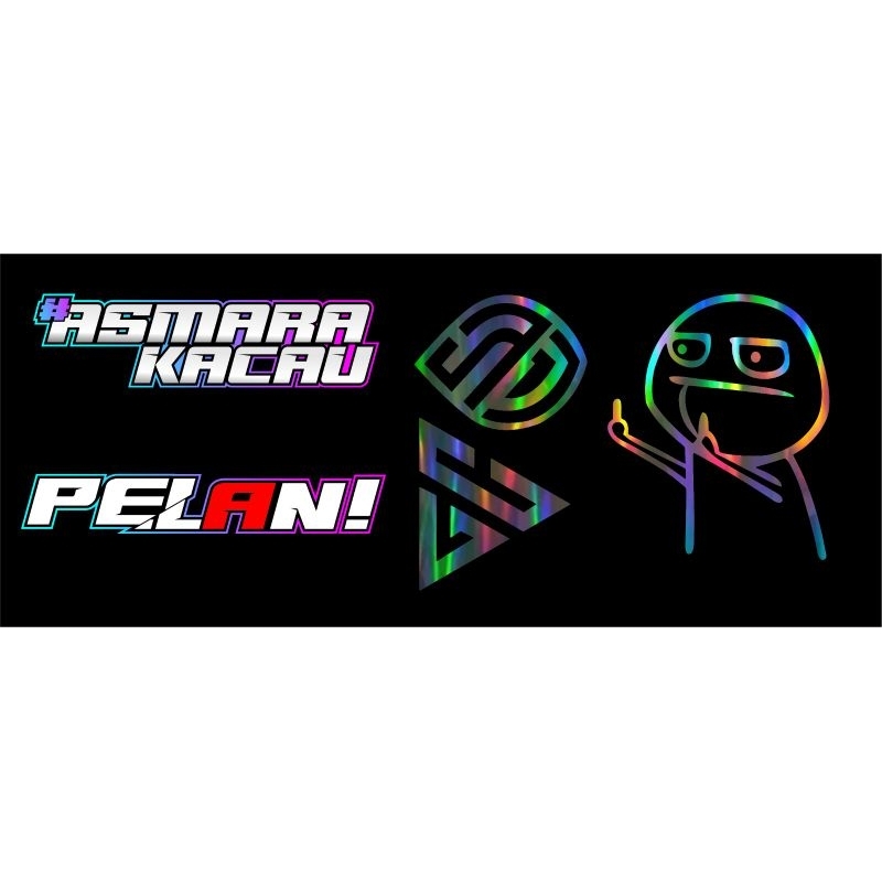 Jual Stiker Middle Finger Asmara Kacau Hologram | Shopee Indonesia