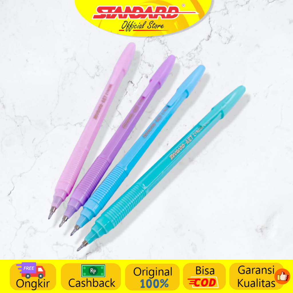 Standard - Pulpen AE7 Zyrconball 0.38 ( Alat Tulis / Pen / Ballpoint / Pena ) (3)