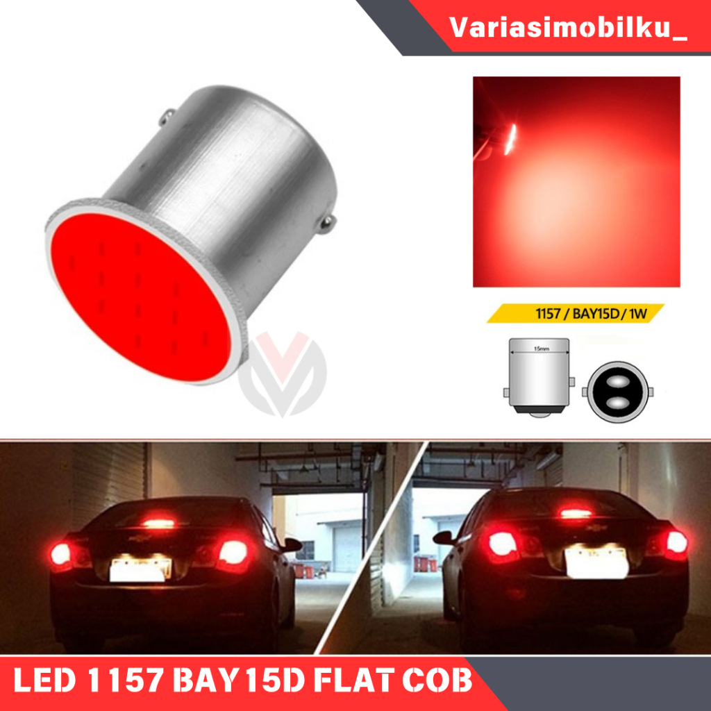 Jual [VRM] LED Rem Motor Mobil LED Brake Stop 1157 BAY15D COB Super ...