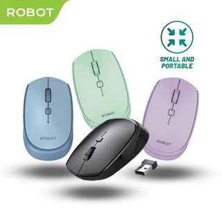 ROBOT Mouse Wireless 1600 DPI Power Switch 2.4G with 3 Level DPI Receiver USB For PC/Laptop Ergonomis Design M205 Original - Garansi 1 Tahun