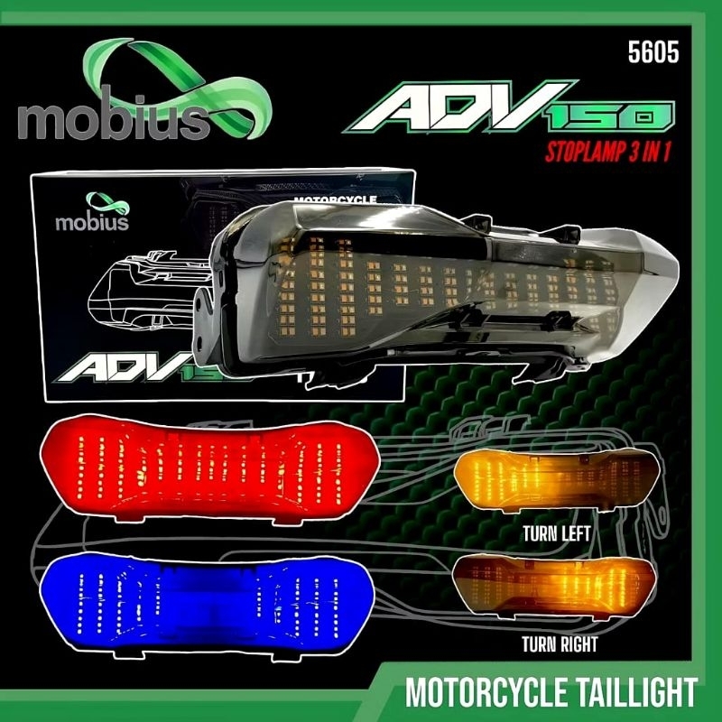 Jual lampu stop led coloseum adv 150 adv 160 stop lamp coloseum led ...