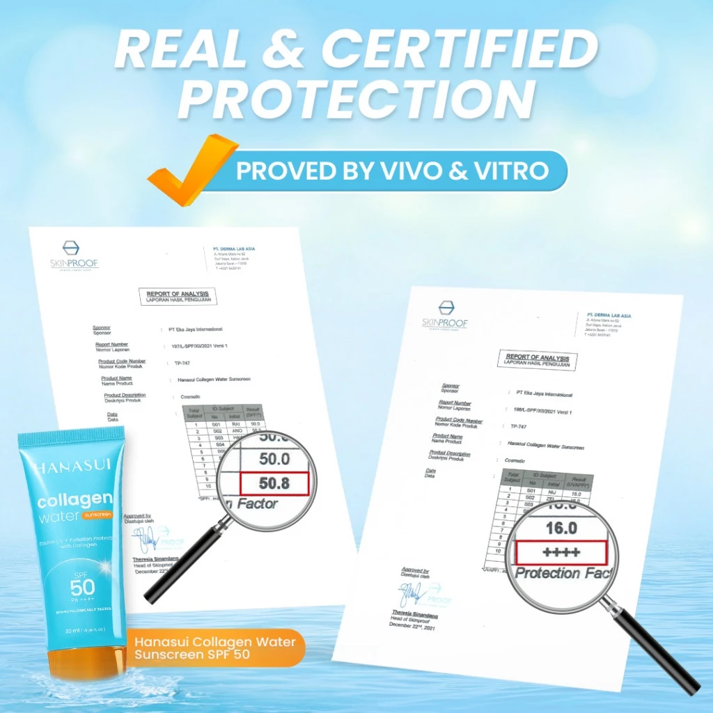 Review Review HANASUI Collagen Water Sunscreen: Perlindungan & Kelembapan