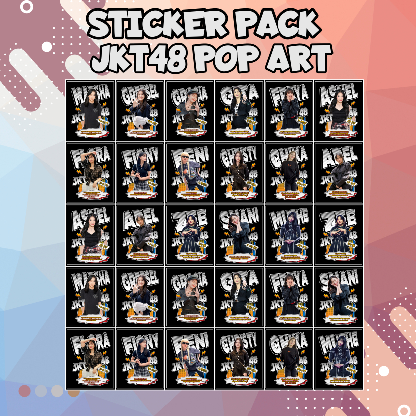 Jual (free sticker)STICKER JKT48 VERSI TERBARU ISI 30PCS VIRAL TERMURAH ...