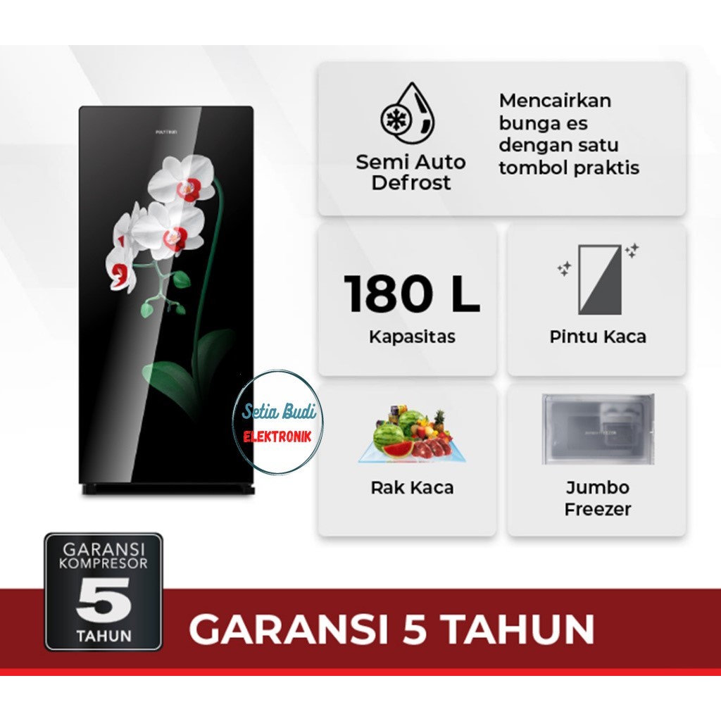 Jual Kulkas POLYTRON Belleza 1 pintu 180 liter PRA 18MOW / 18MOB ...