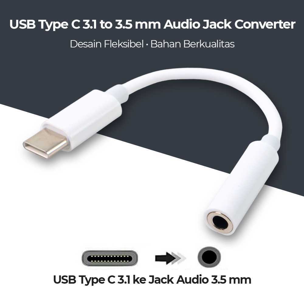 Kabel Type C to AUX USB Type-c to Jack Adapter AUX Cable TYPE-C