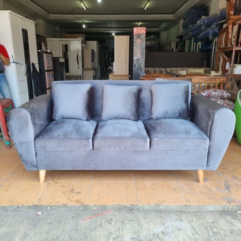 Jual (Free Ongkir) Sofa Retro Minimalis Seater Beludru Premium