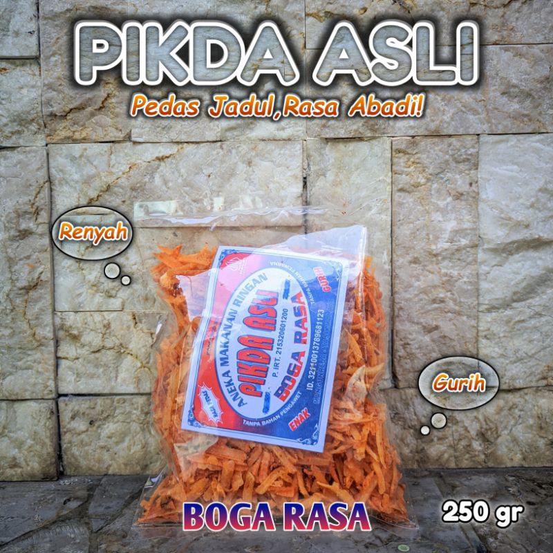 Jual Makanan ringan Pikda Asli BOGA RASA/ Keripik PEDAS Double Taste ...