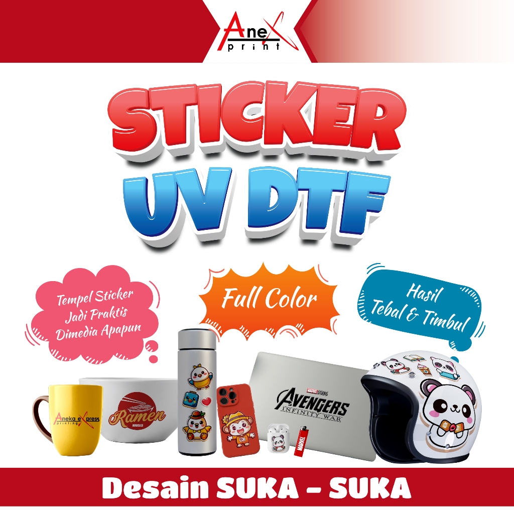 Jual CETAK STIKER UV DTF MURAH / STIKER DTF UV A3 / STICKER UV DTF 1 ...