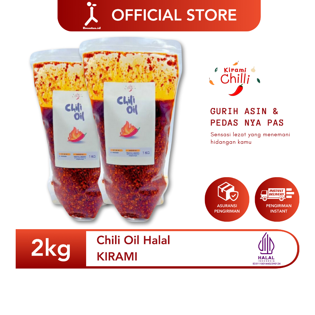 Jual BrontusID - KIRAMI Chili Oil - 1kg x2 (2kg) | Shopee Indonesia