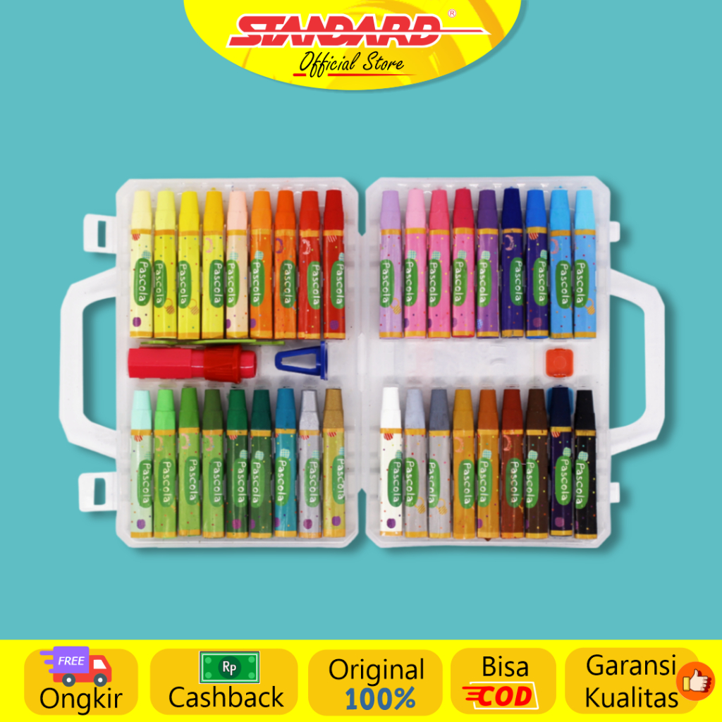 Standard - Pascola Oil Pastel 36 / Set ( Crayon / Pewarna / Coloring ) (2)