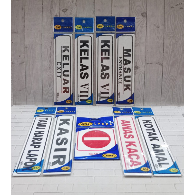 Jual LABEL SIGN AKRILIK MASUK / KELUAR / AWAS KACA / KASIR / DILARANG ...