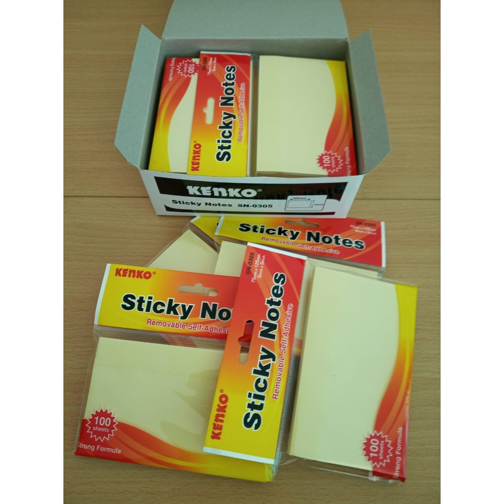 Jual STICKY NOTE SN-0305 / KERTAS MEMO ( 100 Lembar ) - 1 PAD / KENKO ...