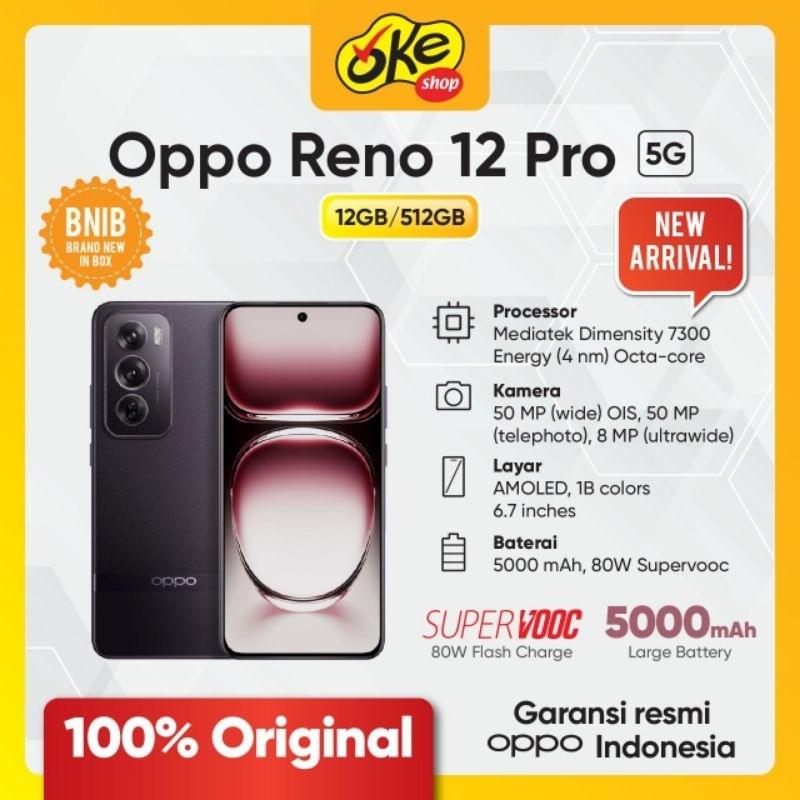 Jual Oppo Reno 12 Pro 5G ( Ram 12/512GB ) - Garansi Resmi | Shopee ...