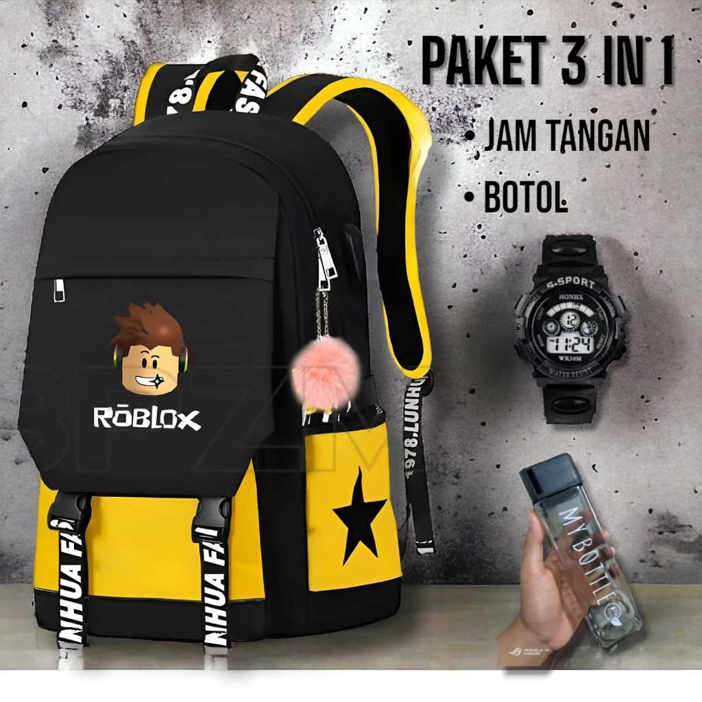 Jual Tas Ransel Anak Sekolah Laki-laki Perempuan Tk Sd Motif Roblok ...