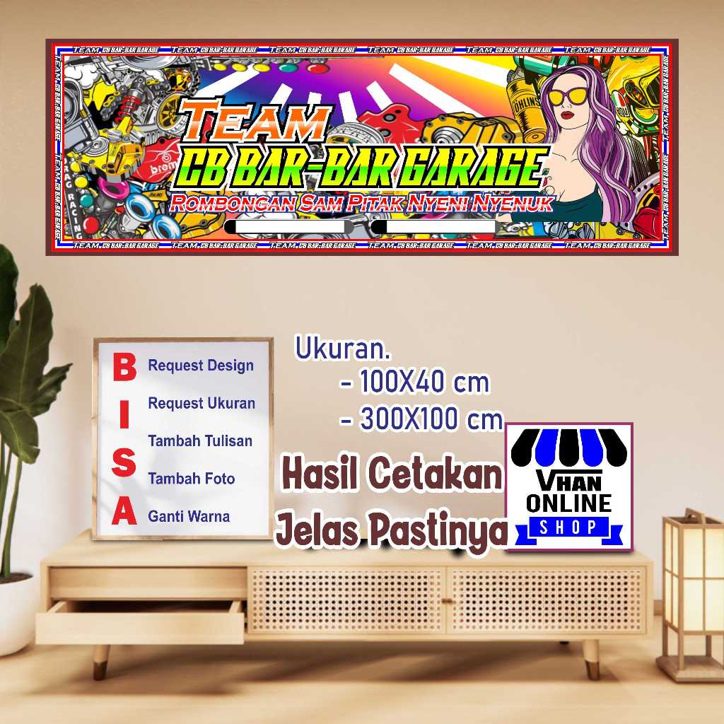 Jual Cetak Spanduk Banner Untuk Konter Motor Racing Keren | Shopee ...