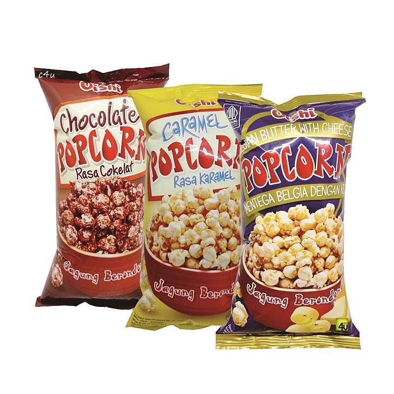 Jual Oishi Popcorn Jagung Berondong 20gr mini Belgian Butter Coklat ...