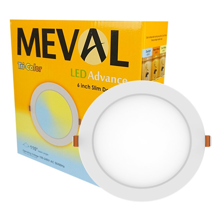 Jual MEVAL Lampu LED Shell Downlight - Bulat Tri Color | Shopee Indonesia