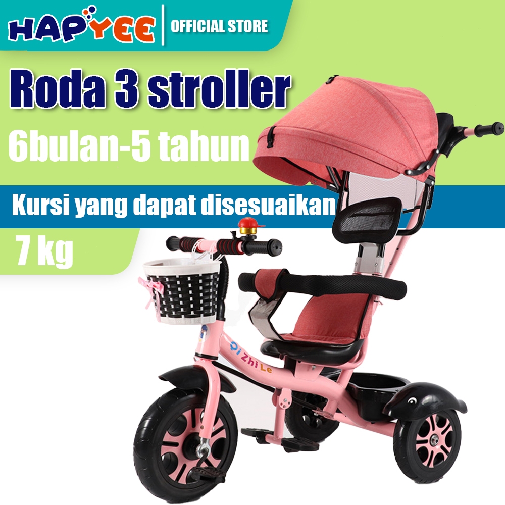 Jual HAPYEE Sepeda roda tiga anak 1 tahun sepeda roda 3 bayi tricycle anak sepeda anak roda 3 stroller Shopee Indonesia