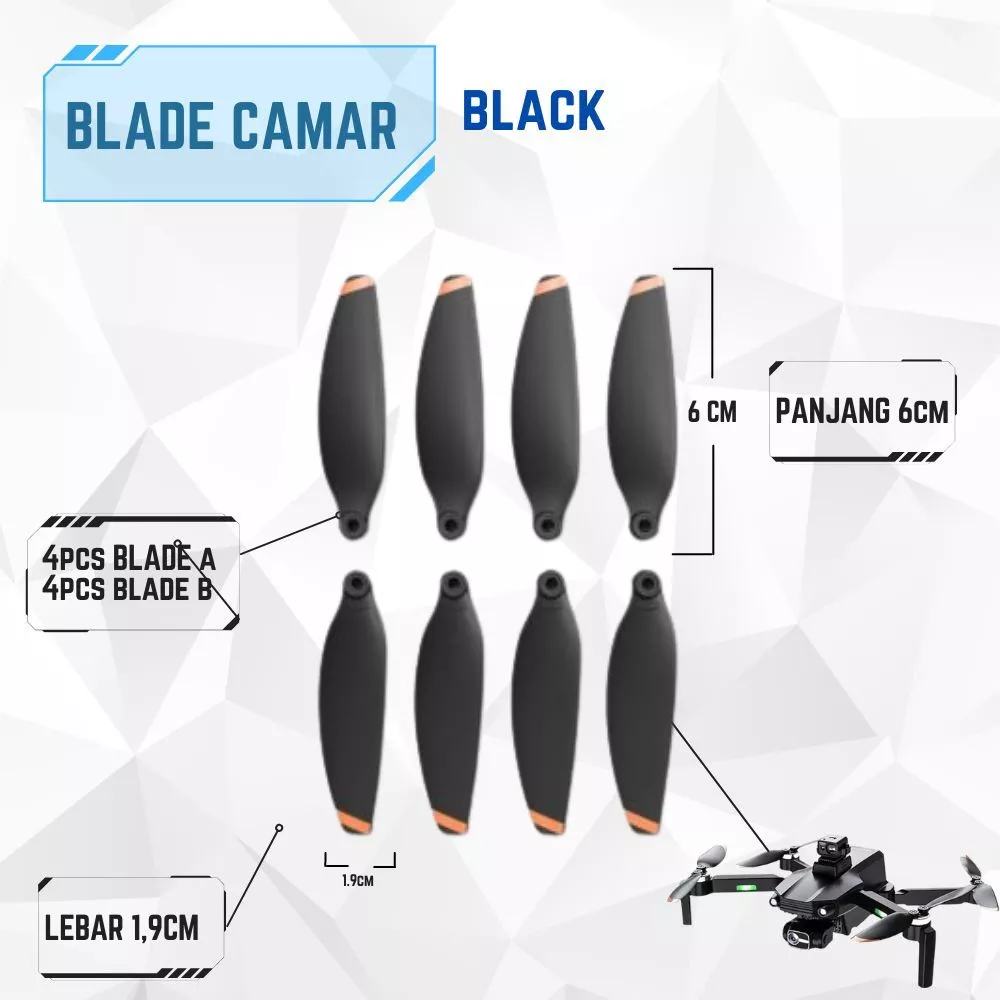 Cleair o2 - propeller 5,8 cm baling baling-baling drone gps pro aksesoris