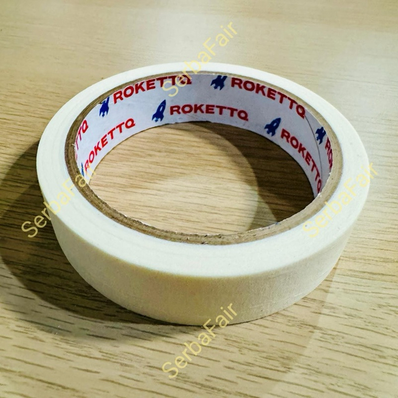 Jual Masking Tape ROKETT 1 Inch x 20 Yards / Lakban Kertas TOP TERMURAH ...