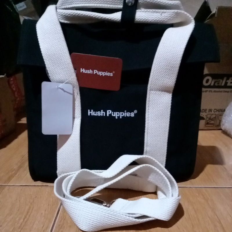 Jual Hush Puppies Tas Wanita Canvas Flap Bag Black Shopee Indonesia