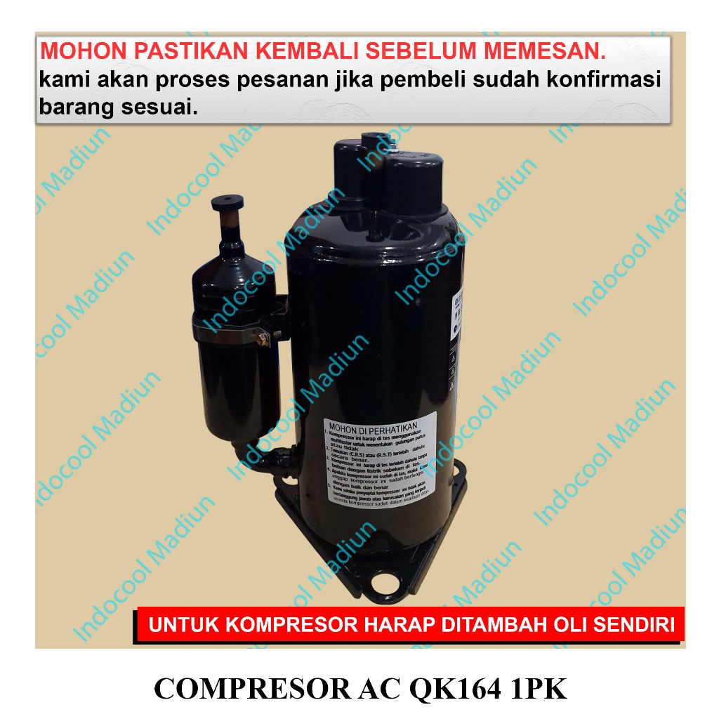 Jual CAO1 KOMPRESOR AC / COMPRESSOR / COMPRESOR AC QK164 1PK ( HARGA ...
