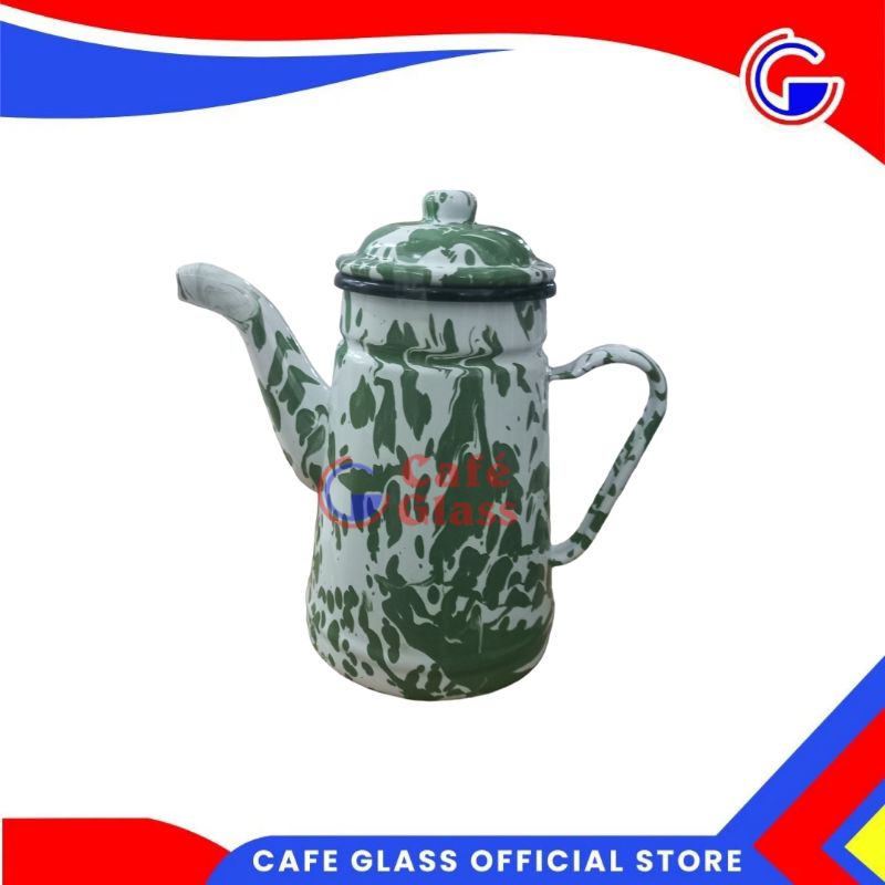 Teko Lurik Enamel Wm13Cm / Teko Blirik Tinggi Water Jug Kuno Klasik