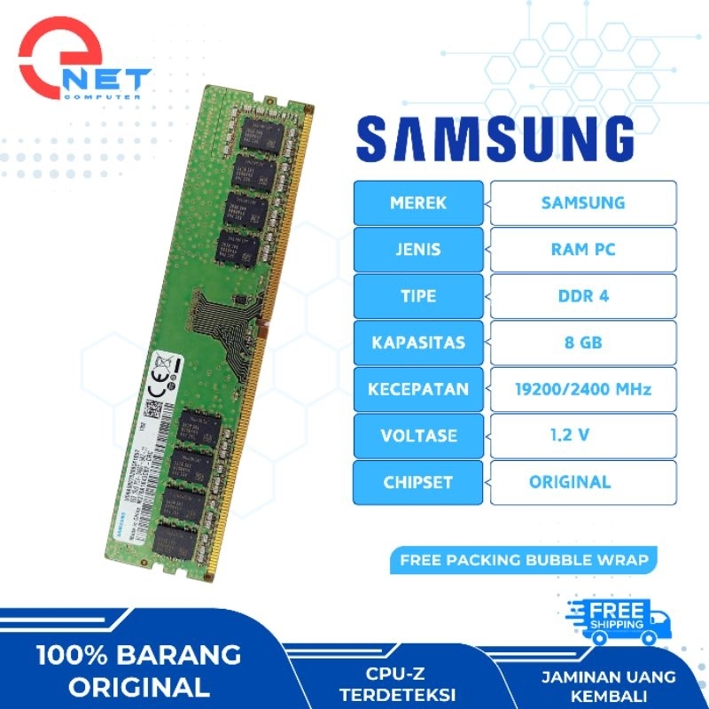 Jual RAM Memori PC DDR4 8GB/4GB SAMSUNG PC19200 / 2400 | Shopee Indonesia