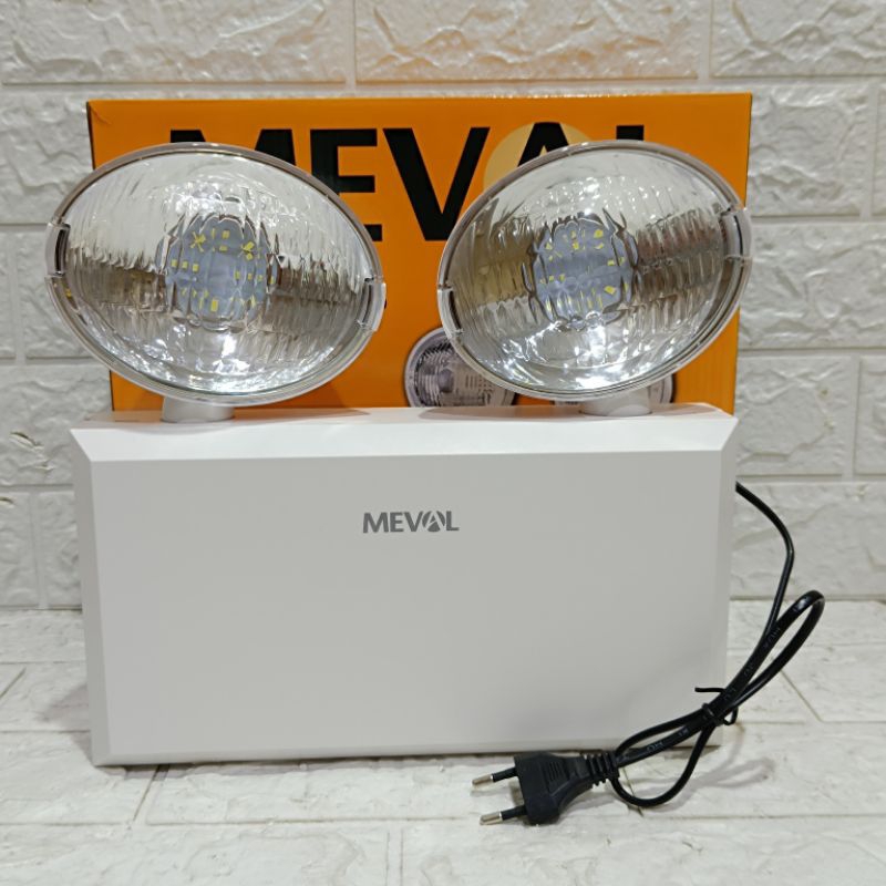 Jual MEVAL MP02-03A LAMPU EMERGENCY TWIN HEAD COMPACT EMERGENCY LAMP ...