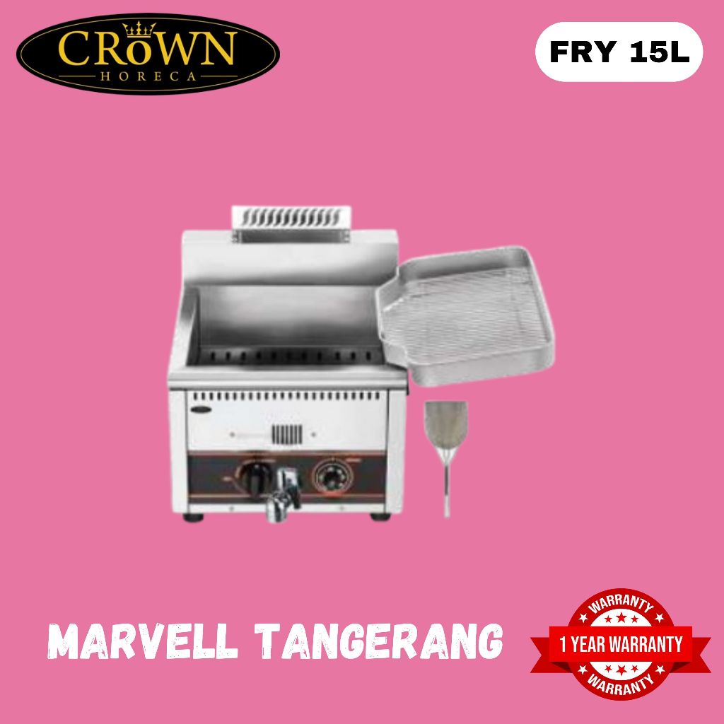 Jual CROWN FRY 15L Gas Deep Fryer / Penggorengan Gas 1 Tungku 15 Liter