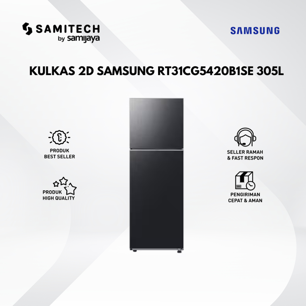 Jual KULKAS 2D SAMSUNG RT31CG5420B1SE RT31 CG5420B1 SE INVERTER ...