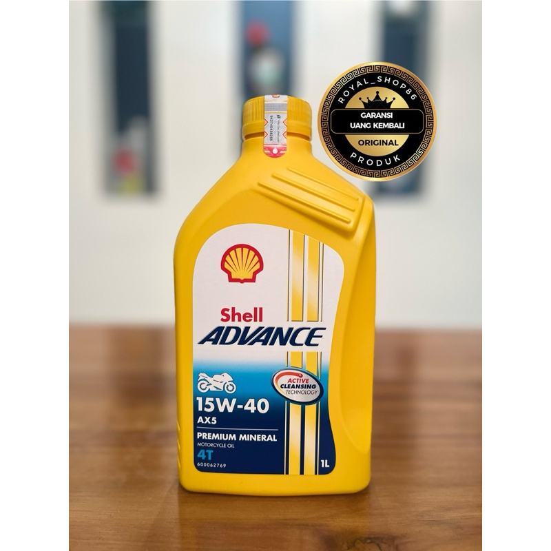 Jual OLI SHELL AX5 15W-40 1 LITER MOTOR SPORT 4TAK MOTOR LAMA VIXION ...