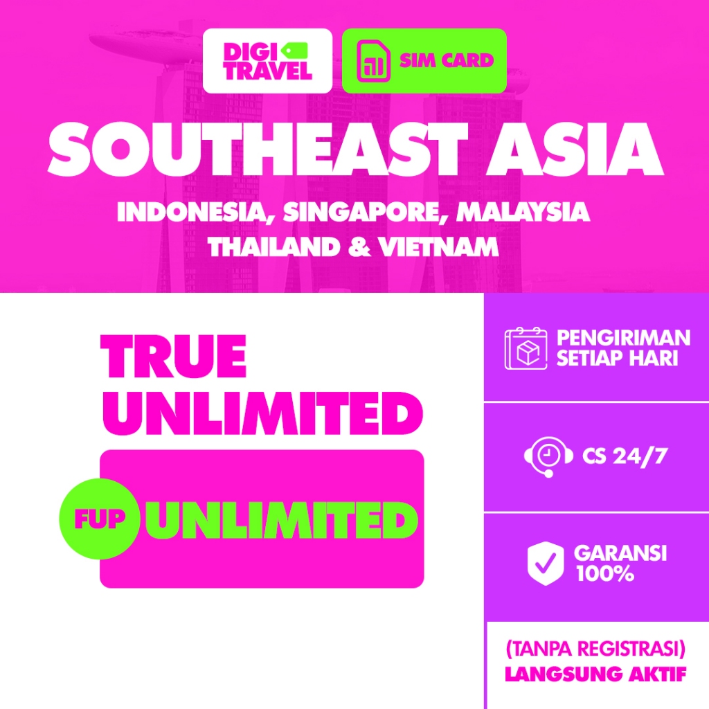 Jual SIM Card Singapore Malaysia Thailand Vietnam True Unlimited ...