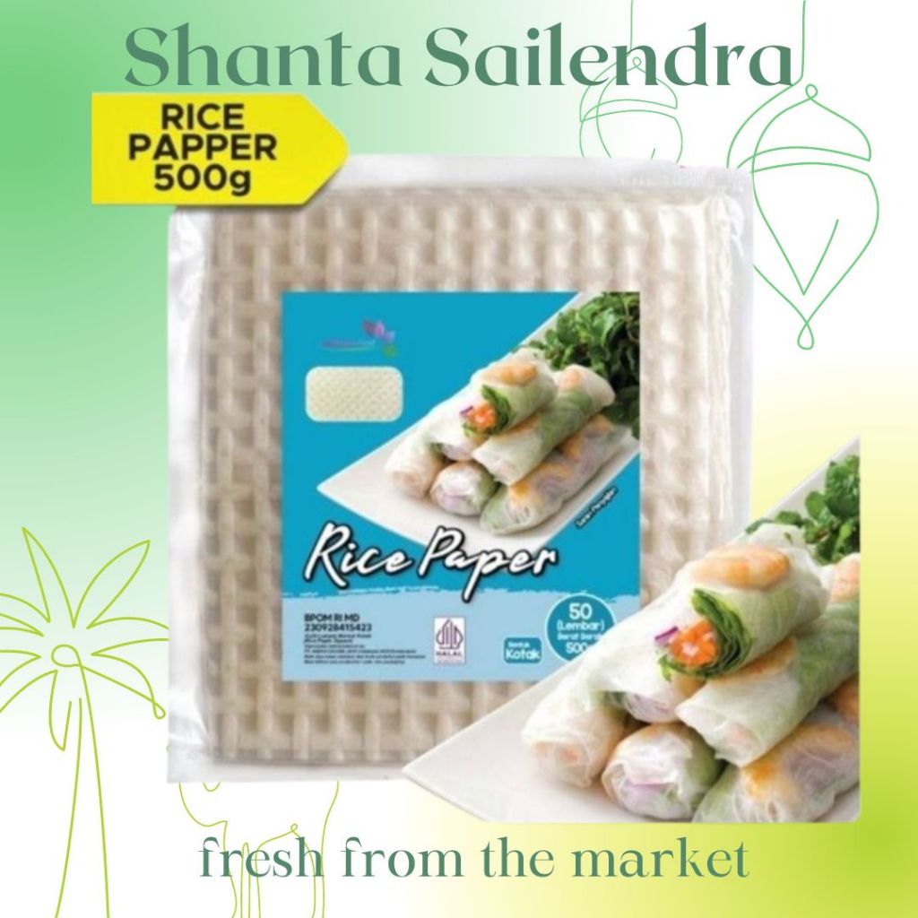 Jual RICE PAPER KOTAK JSF 50 LEMBAR (19x21 cm) | Shopee Indonesia