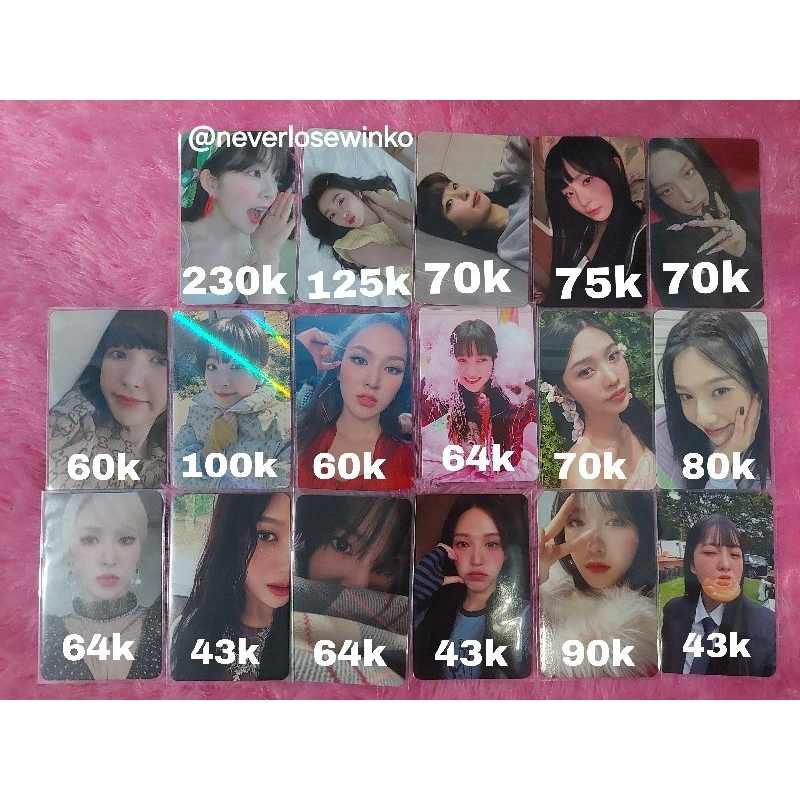 Jual red velvet photocard wendy joy yeri fmr queendom rbb finale psycho ...